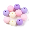 Rubberized Style Imitated Silicone Acrylic Beads MACR-T048-01C-14-1