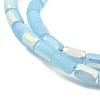 Frosted Imitation Jade Glass Beads Strands GLAA-P058-07A-06-3