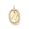 Brass Micro Pave Cubic Zirconia Pendants ZIRC-P123-01G-N01-1