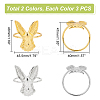 6Pcs 2 Colors Iron Napkin Rings DJEW-UN0001-02-4