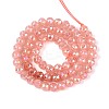 Anti-Tarnish Electroplate Glass Beads Strands GLAA-N064-6mm-04-2