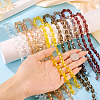 7 Strands 7 Colors Transparent Electroplate Glass Beads Strands EGLA-TA0013-09-5