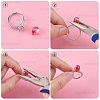 4Pcs Brass Micro Pave Cubic Zirconia Adjustable Rings Settings KK-BBC0023-81-6