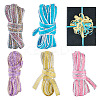 5Pcs 5 Colors Sparkle Jute Ribbon OCOR-TA0002-53-1