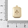Brass Micro Pave Cubic Zirconia Pendants KK-D283-30G-02-3