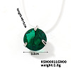Flat Round Plastic Pendant Invisible Cord Necklaces for Women JB6177-8-1