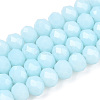 Opaque Solid Color Glass Beads Strands X-EGLA-A034-P8mm-D06-1