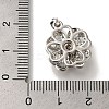 Rack Plating Brass Micro Pave Cubic Zirconia Pendant KK-H485-40P-01-3
