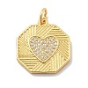 Brass Micro Pave Cubic Zirconia Pendants KK-M305-10G-1