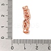 Rack Plating Brass Pave Clear Cubic Zirconia Fold Over Clasps KK-M285-31A-01RG-3