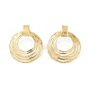 Ion Plating(IP) 304 Stainless Steel Multi-Layer Wire Ring Stud Earrings for Women EJEW-Z068-21G-1