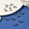 Non-Tarnish 304 Stainless Steel Stud Earring Findings X-STAS-R063-36-5