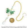 Natural Green Aventurine & Glass Pendant Decoration HJEW-FS00018-2