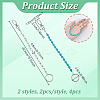 4Pcs 2 Style Synthetic Turquoise & Magnesite Keychain KEYC-NB00022-2