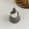 925 Sterling Silver Cuff Open Rings for Women RJEW-P105-01S-1