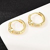 Flat Round Brass Micro Pave Clear Cubic Zirconia Hoop Earrings EJEW-D348-28G-4