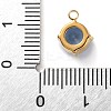304 Stainless Steel Micro Pave Cubic Zirconia Pendants STAS-K292-01G-12-3