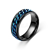 201 Stainless Steel Rotating Finger Ring PW-WG30340-04-1