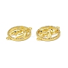 Brass Micro Pave Clear Cubic Zirconia Connector Charms KK-E068-VB294-3