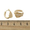 Brass Clear Cubic Zirconia Hoop Earrings EJEW-Q014-17G-3