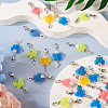 Butterfly Luminous Acrylic & Letter A~Z Tibetan Style Alloy Pendant Decorations HJEW-TAC0020-6