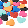 24Pcs 6 Colors Opaque Resin Pendants CRES-TA0001-20-3
