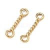 304 Stainless Steel Twisted Bar Connrctor Charms STAS-L300-002G-01-2