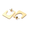 Ion Plating(IP) 304 Stainless Steel Rectangle Stud Earrings EJEW-A104-15G-2