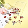 16Pcs 8 Styles Alloy Enamel Pendants FIND-FS0003-88-9