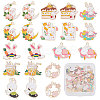 20Pcs 10 Style Rack Plating Alloy Enamel Pendants ENAM-SC0003-25-1