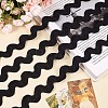 9 Yards Polyester Wavy Fringe Trim Ribbon OCOR-XCP0002-95B-3