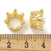 Crown Brass European Beads KK-L075-020LG-3