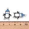 Rack Plating Alloy Enamel Penguin Pendants ENAM-T024-68A-P-3