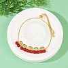 Brass Micro Pave Cubic Zirconia Slider Bracelets BJEW-Z126-01G-3