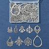 36Pcs 9 Styles Tibetan Style Alloy Chandelier Components Links TIBE-FS0003-24-6