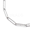 Non-Tarnish 304 Stainless Steel Paperclip Chain Necklace for Men Women STAS-B039-01P-2