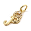 Brass Micro Pave Cubic Zirconia Pendants KK-M273-01G-P-2