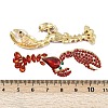 Alloy Rhinestone Stud Earrings EJEW-P317-02G-3