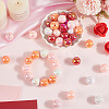 50Pcs 5 Colors Opaque Acrylic Beads Sets MACR-SP0001-58B-4