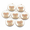 Alloy Enamel Pendants X-ENAM-T011-15KC-RS-1