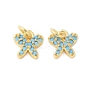 Brass Micro Pave Cubic Zirconia Charms KK-U056-42G-1