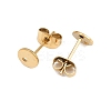 Ion Plating(IP) 304 Stainless Steel Stud Earring Findings STAS-P198-25-6mm-G-2