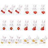 18Pcs 6 Style Rabbit Resin Display Decorations DJEW-CP0001-21-1