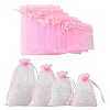 30Pcs 4 Styles Rectangle Organza Bags Jewellery Storage Pouches Wedding Favour Party Mesh Drawstring Gift OP-FS0001-01B-4