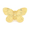 Rack Plating Butterfly Brass Finger Rings for Women RJEW-C103-05G-2
