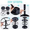3-Tier Rotatable Round Acrylic Jewelry Display Tower with Tray EDIS-WH0015-13A-3