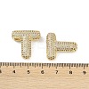 Brass Micro Pave Clear Cubic Zirconia Pendants KK-Z041-01G-T-3