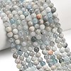 Natural Aquamarine Beads Strands X-G-F591-29A-6mm-02-1