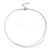 Bling Glass Round Beaded Necklace for Women NJEW-PH01490-02-1