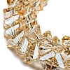 Electroplate Transparent Glass Beads Strands EGLA-P052-02A-PL02-3